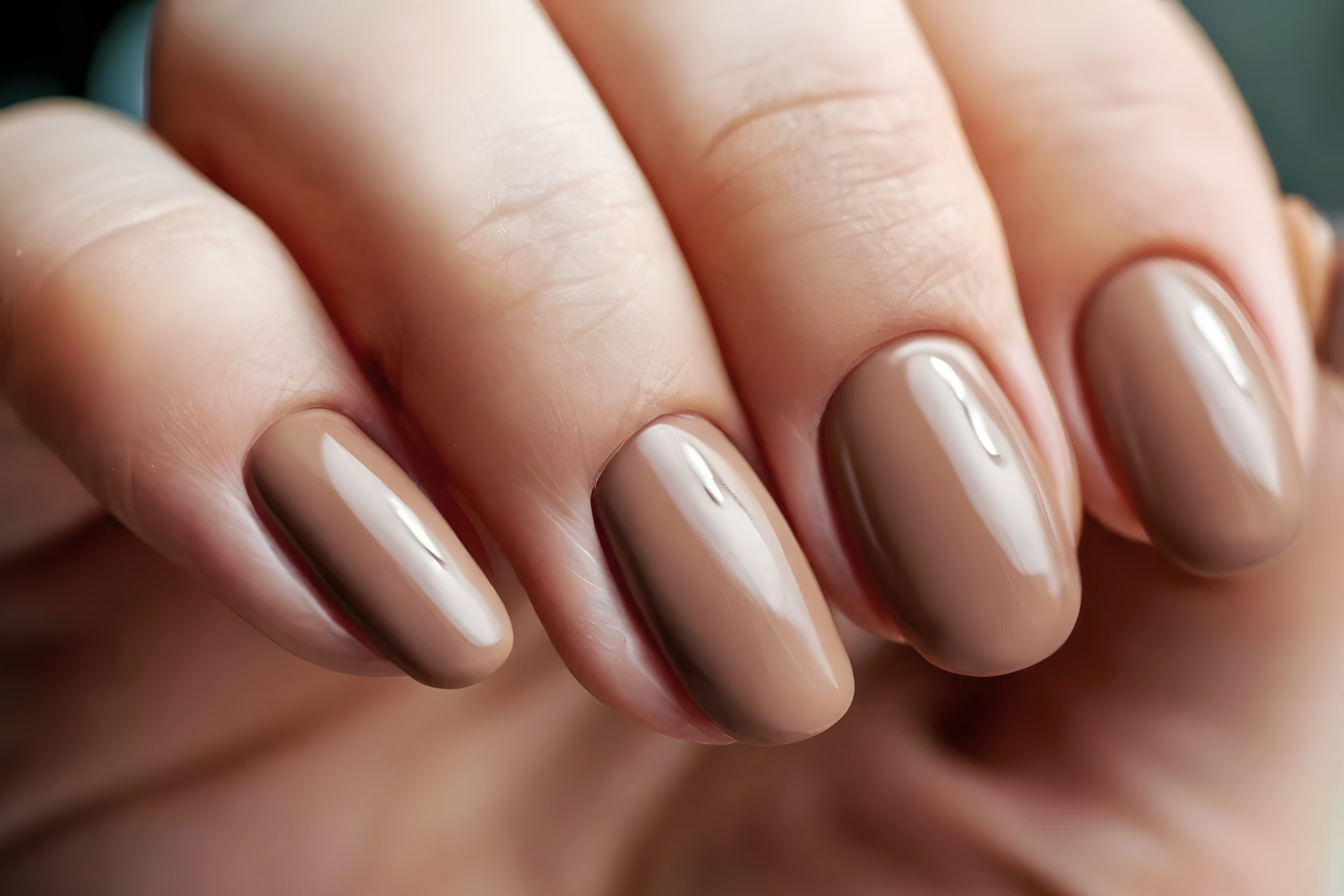 nude brown nail colour - paddie hair and more