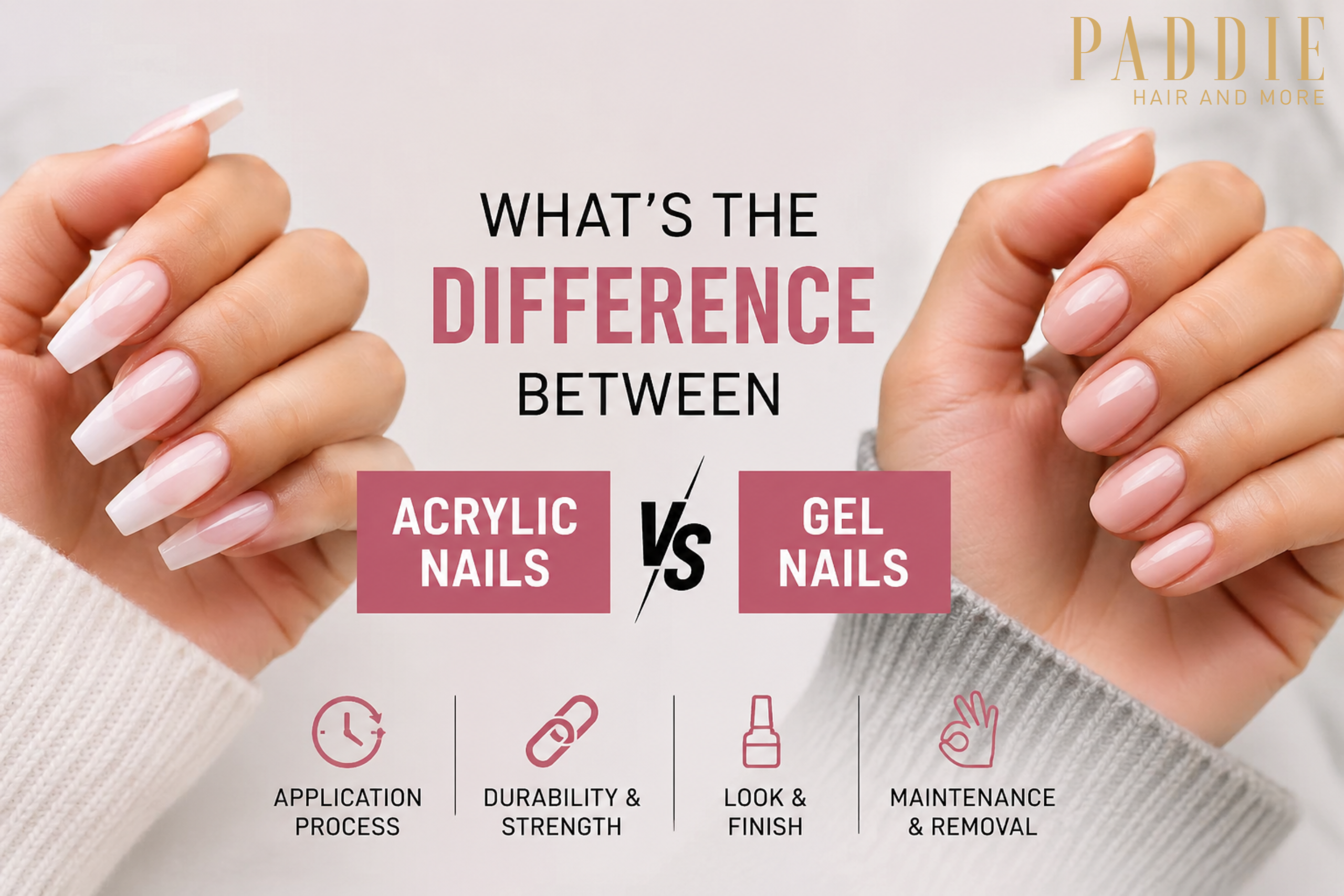 Difference Between Gel and Acrylic Nails - paddie hair and more