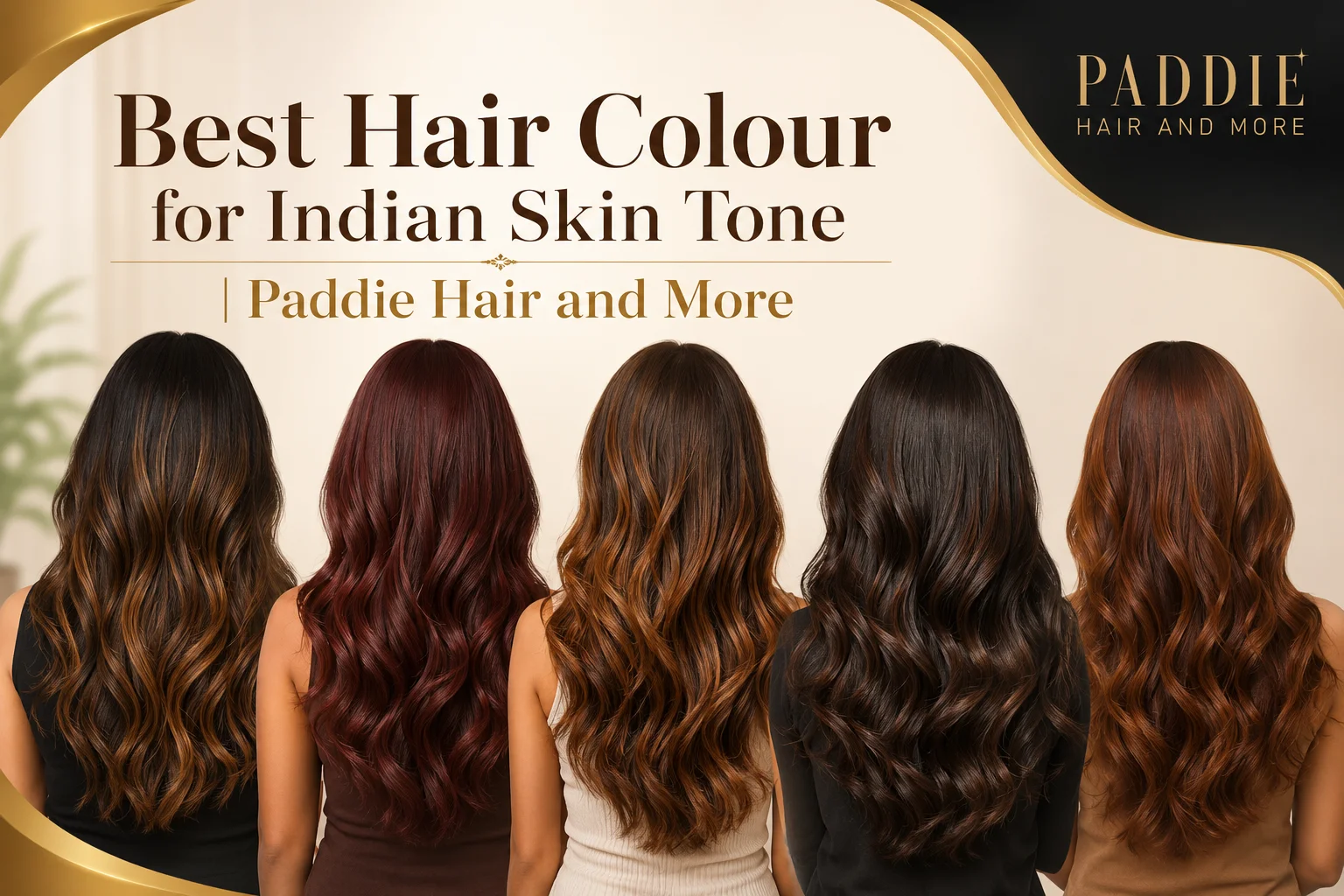 Woman with beautiful chocolate brown hair colour for Indian skin tone at Paddie Hair and More salon in Mumbai