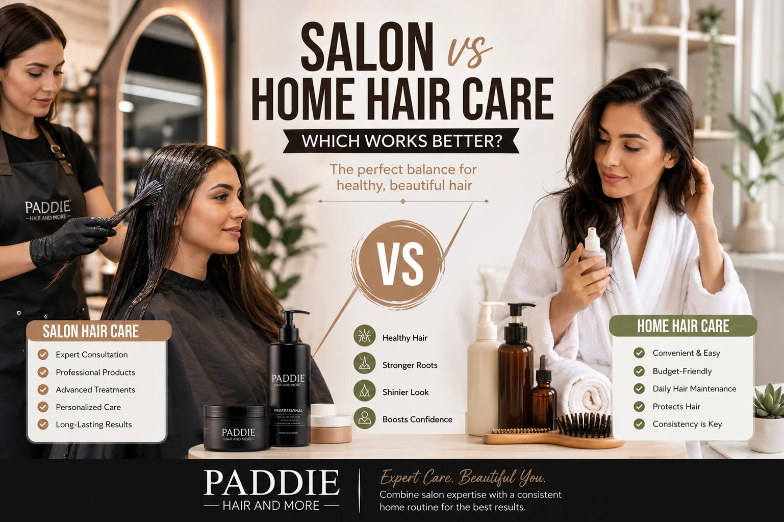 Salon vs Home Hair Care